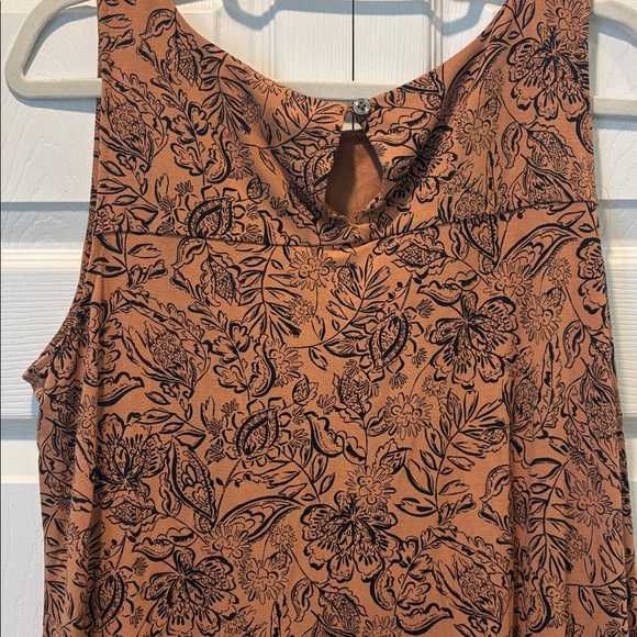 J.Jill Wearever Maxi A-Line Tank Dress Smoky Topaz Floral Large Petite NWT - Picture 5 of 7